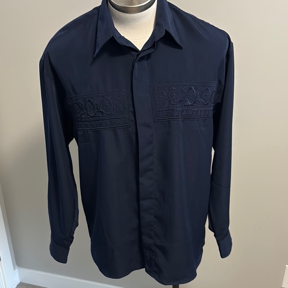 Men's Navy Dress Shirt